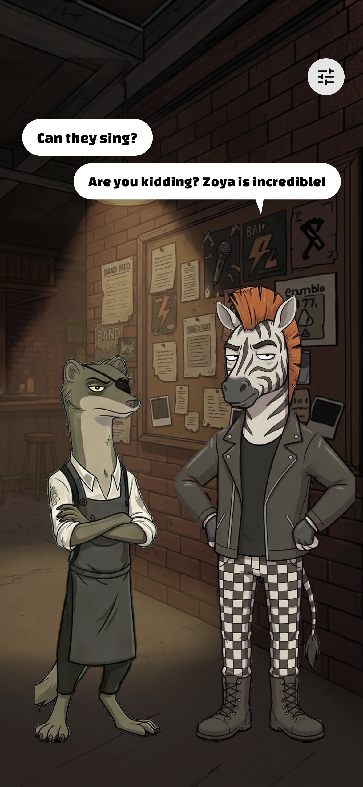 Stu and Zeke, two characters in the singonesong world